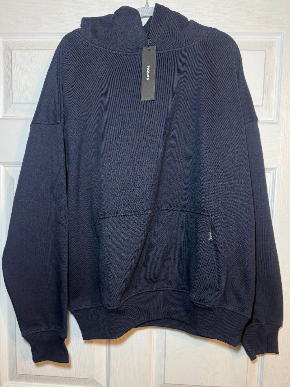 HOURS Drop Shoulder Hoodie Navy M NWT